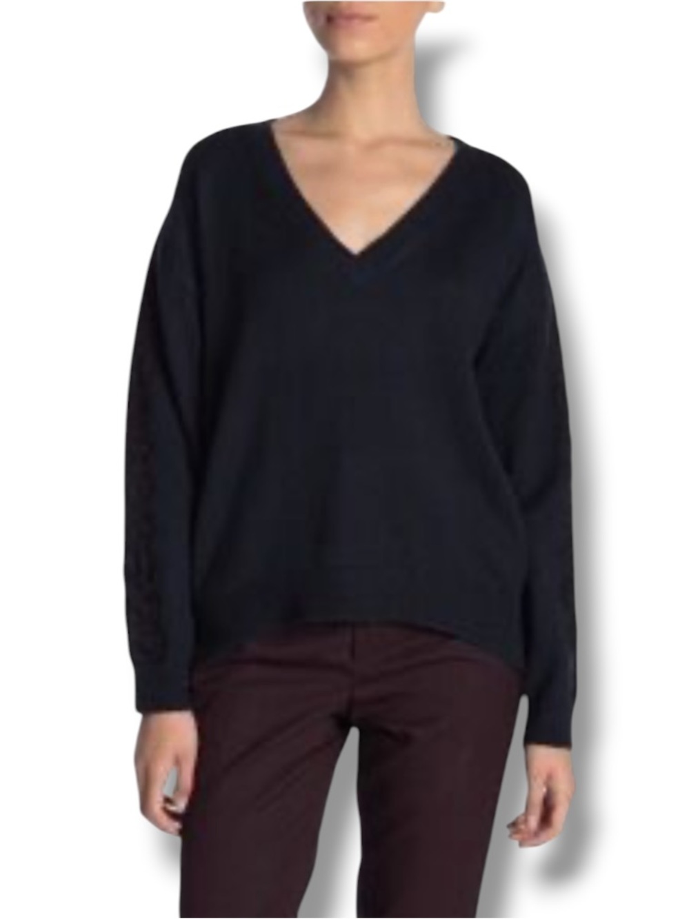 14th & Union Women’s Black V-Neck Sweater